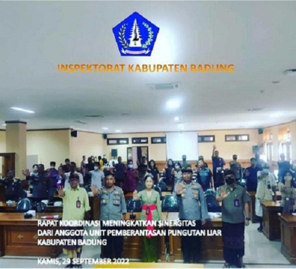 Rapat Koordinasi Meningkatkan Senirgitas Dari Anggota Unit Pemberantasan Pungutan Liar Kabupaten Badung